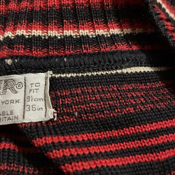 VTG Jaeger London Striped Sweater Women S 100% Wool - Red,Black&White - Picture 2 of 7